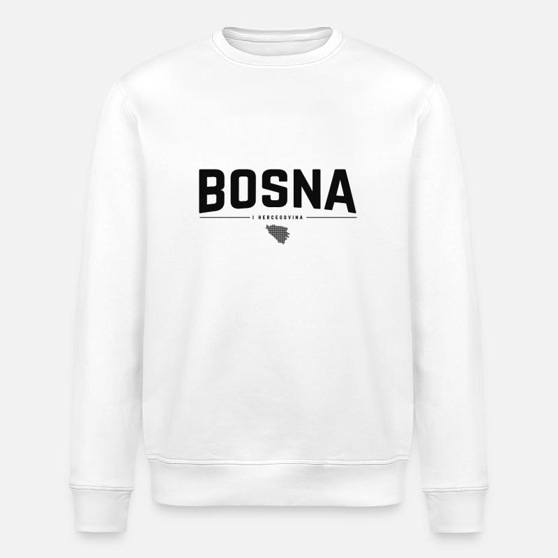 Bosna i Hercegovina - Stanley/Stella Unisex Bio-Sweatshirt ROLLER - Weiß