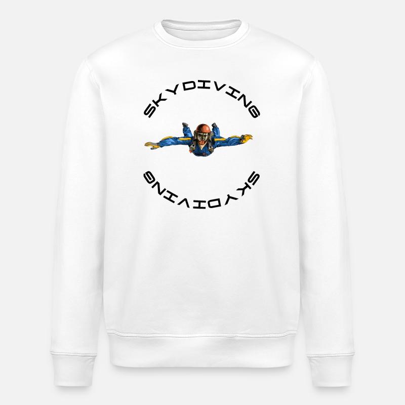skydiving - Stanley/Stella Unisex Bio-Sweatshirt ROLLER - Weiß
