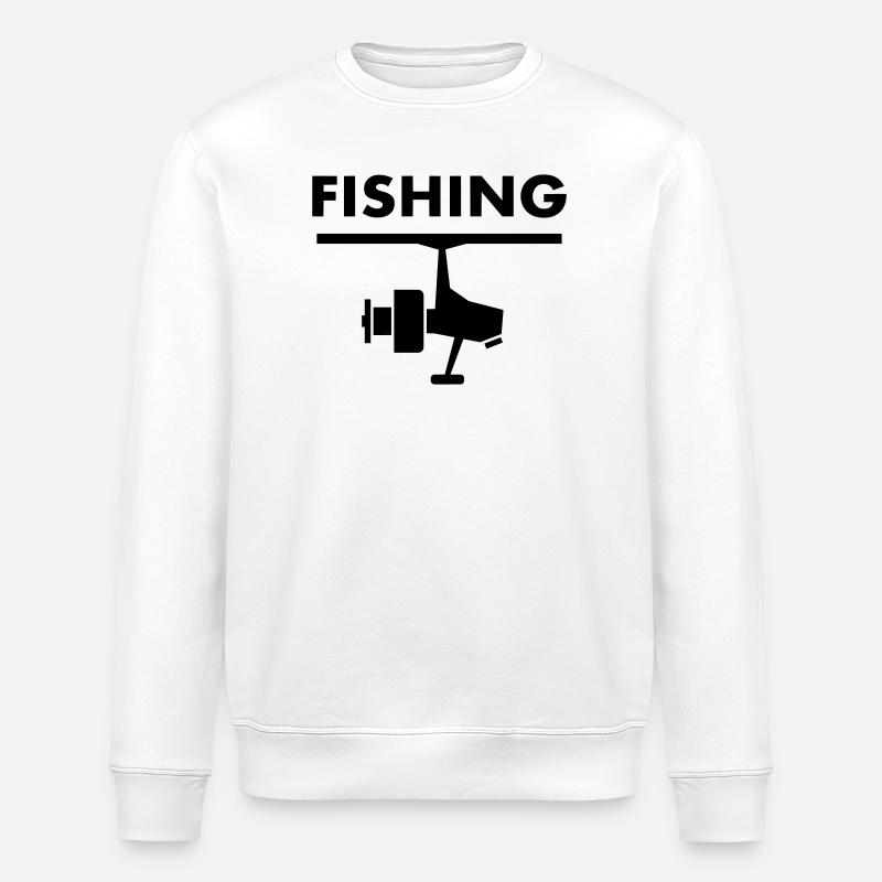 Angeln Fischerfischen - Stanley/Stella Unisex Bio-Sweatshirt ROLLER - Weiß