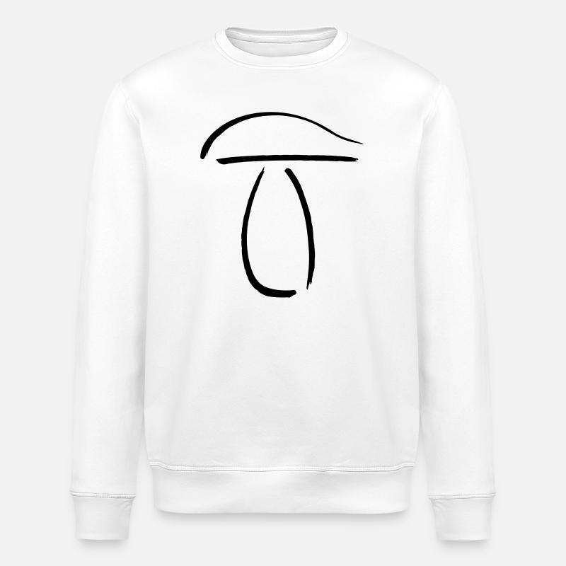 Cèpes aux champignons bâtonnets - Sweat bio ROLLER Stanley/Stella Unisexe - blanc
