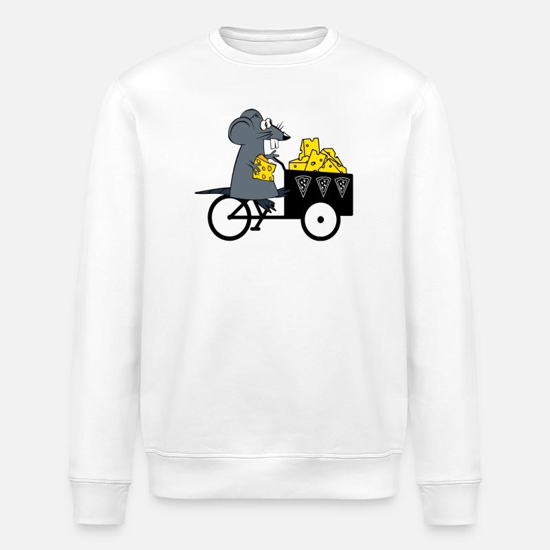 Maus Käse Lieferant - Stanley/Stella Unisex Bio-Sweatshirt ROLLER - Weiß