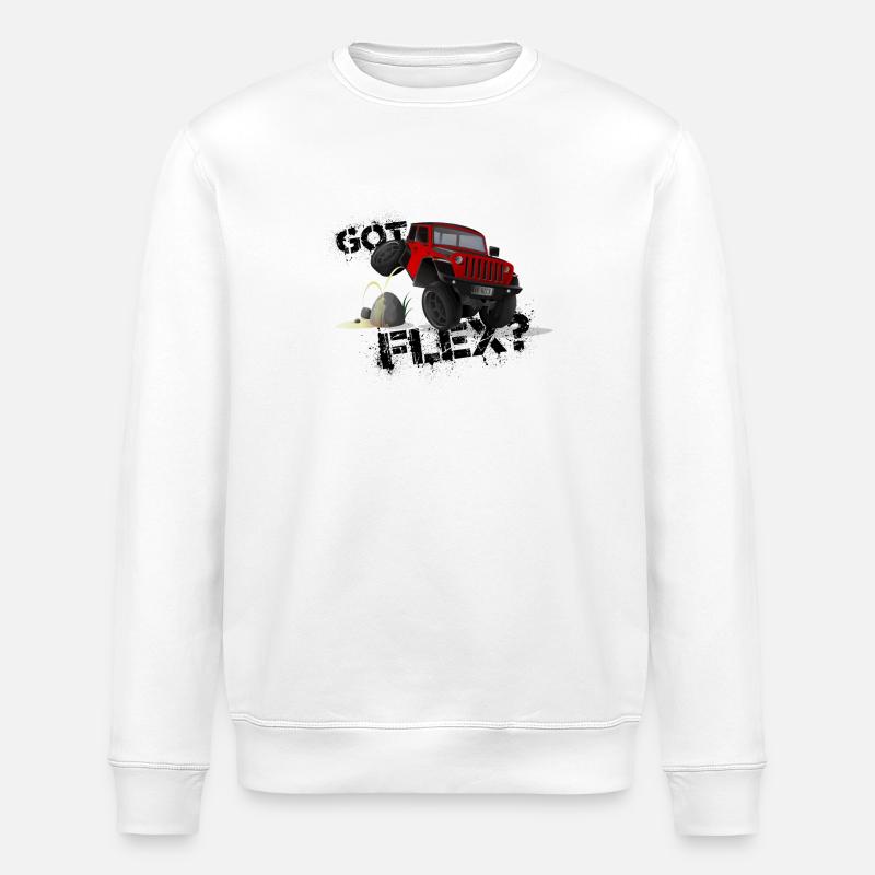 GOT FLEX? - OFFROADER Crawler - Red - Stanley/Stella ROLLER Unisex Organic Sweatshirt - white