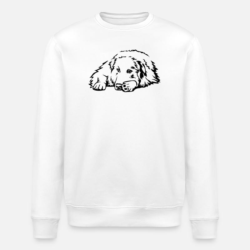 Pyrenees mountain dog - Stanley/Stella ROLLER Unisex Organic Sweatshirt - white