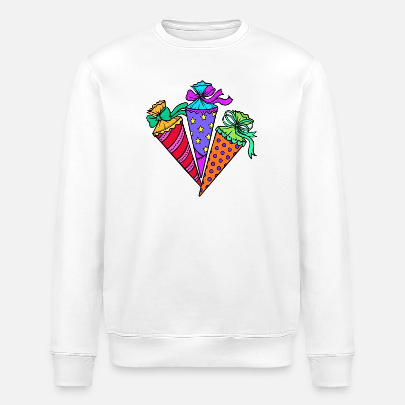 Schultüte Schulstart Schulbeginn Vorschule - Stanley/Stella Unisex Bio-Sweatshirt ROLLER - Weiß