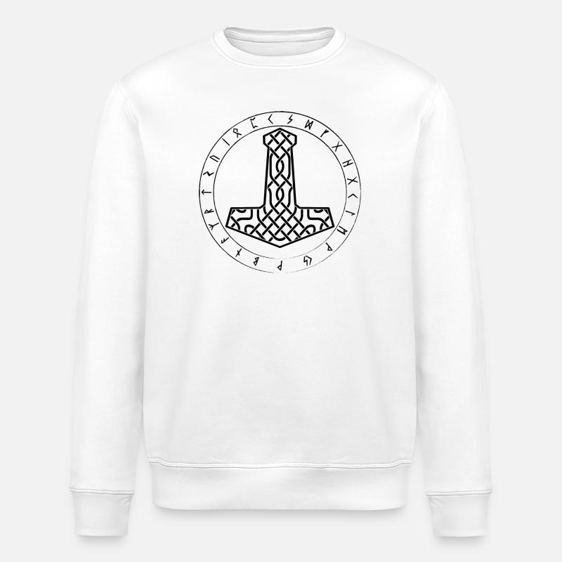 Mjöllnir Wikinger symbol - Stanley/Stella Unisex Bio-Sweatshirt ROLLER - Weiß