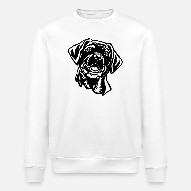 Labrador Kopf - Stanley/Stella Unisex Bio-Sweatshirt ROLLER - Weiß