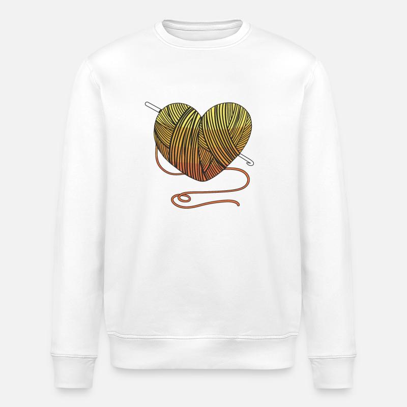 Handarbeit Häkeln Wolle - Stanley/Stella Unisex Bio-Sweatshirt ROLLER - Weiß