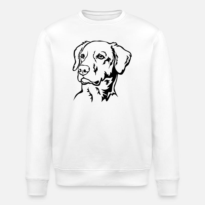 Tête de labrador - Sweat bio ROLLER Stanley/Stella Unisexe - blanc