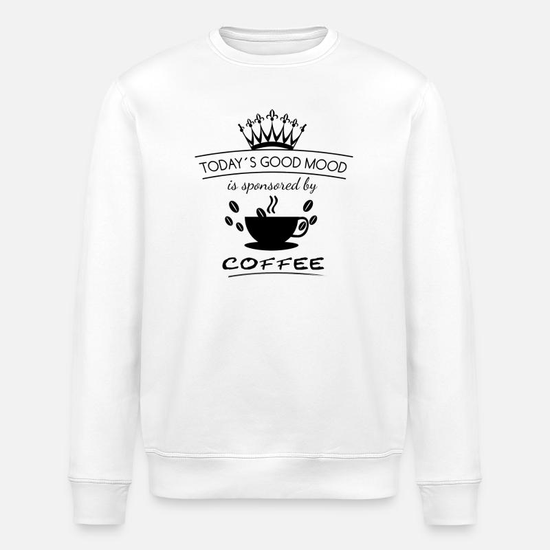 Good mood coffee | Good Mood - Stanley/Stella ROLLER Unisex Organic Sweatshirt - white