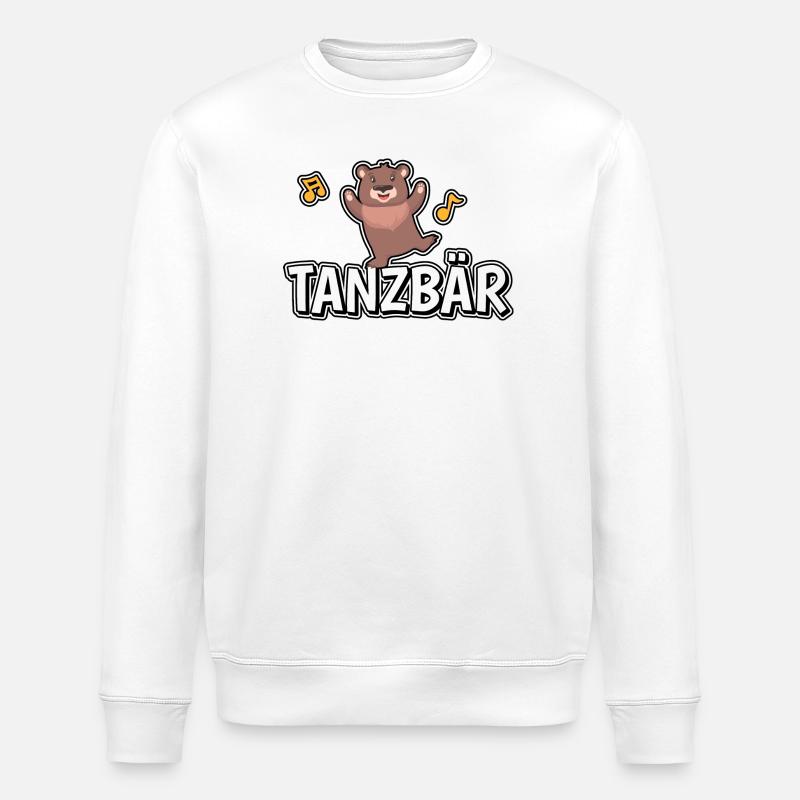 Tanzbär - Bär - Bären - Stanley/Stella Unisex Bio-Sweatshirt ROLLER - Weiß