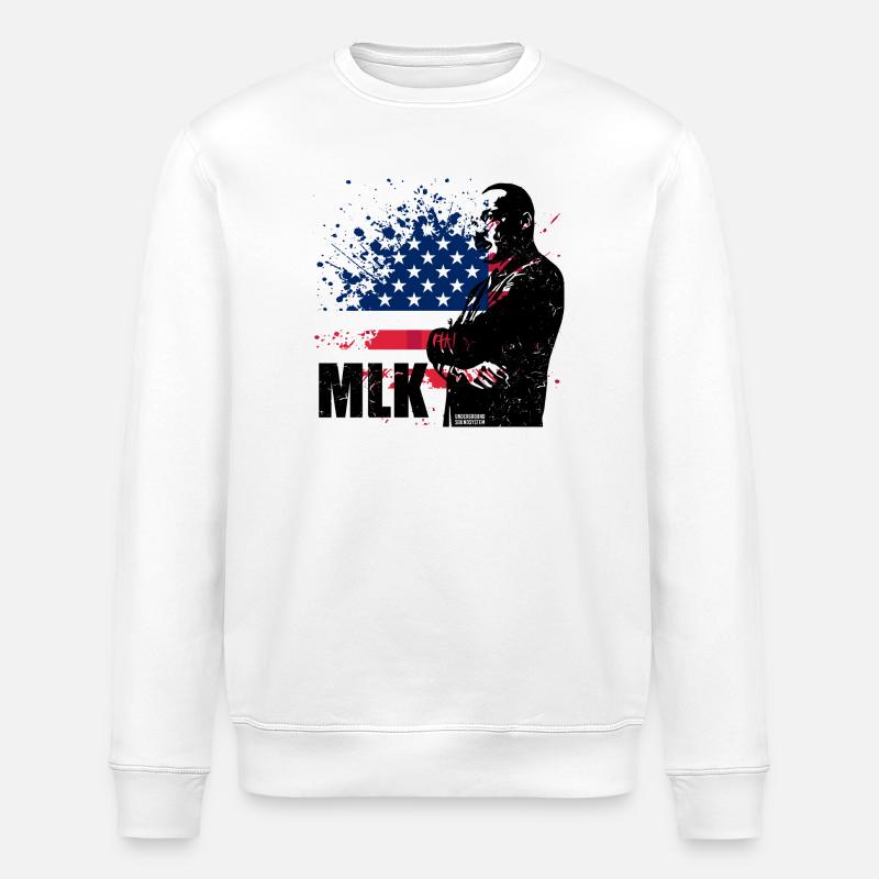 Art d’éclaboussures Grunge Flag USA - Sweat bio ROLLER Stanley/Stella Unisexe - blanc