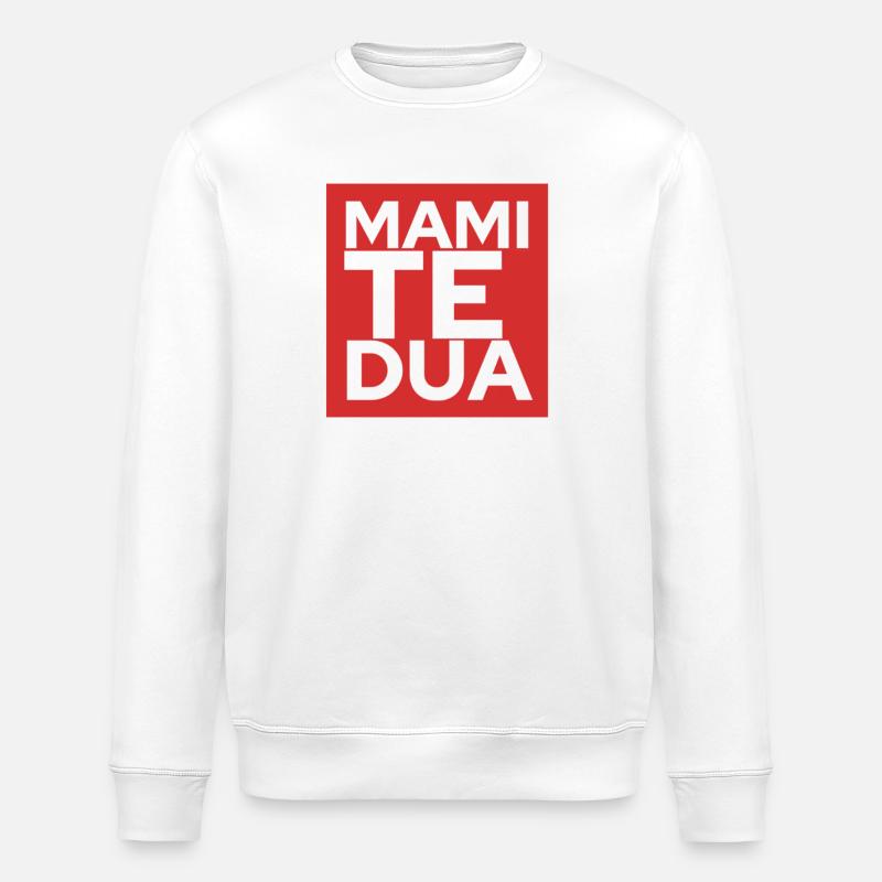 Mami të dua - Stanley/Stella Unisex Bio-Sweatshirt ROLLER - Weiß