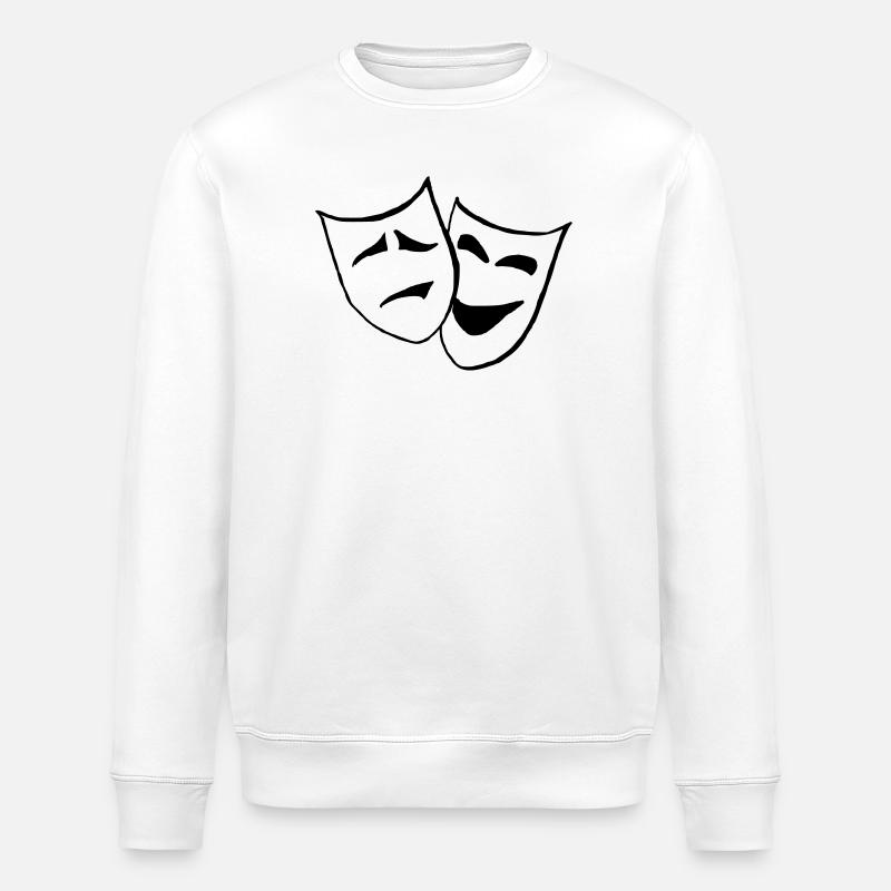 Theater-Masken - Stanley/Stella Unisex Bio-Sweatshirt ROLLER - Weiß