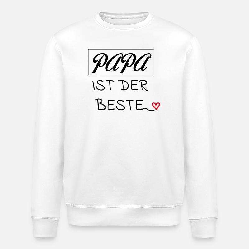 Papa ist der beste - Stanley/Stella Unisex Bio-Sweatshirt ROLLER - Weiß