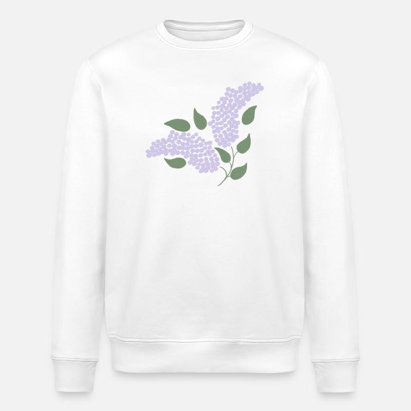 lilac - Stanley/Stella ROLLER Unisex Organic Sweatshirt - white