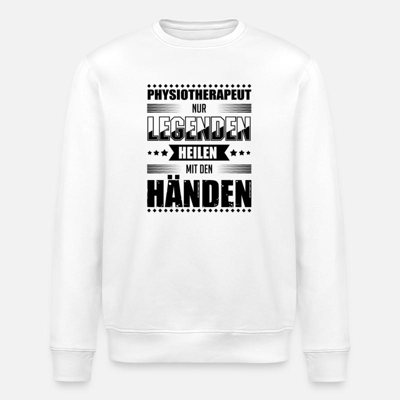 Physiotherapeut Geschenkideen - Stanley/Stella Unisex Bio-Sweatshirt ROLLER - Weiß