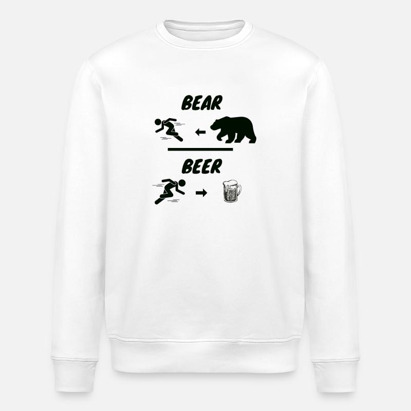 Bärenrennen und Bier - Stanley/Stella Unisex Bio-Sweatshirt ROLLER - Weiß