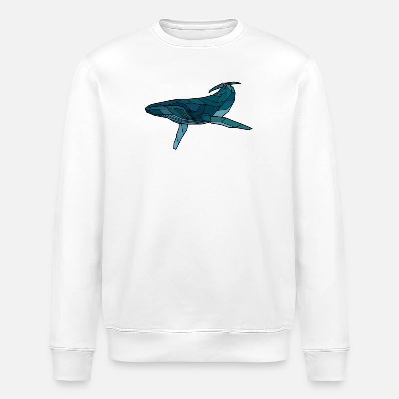 Buckelwal blanko - Stanley/Stella Unisex Bio-Sweatshirt ROLLER - Weiß