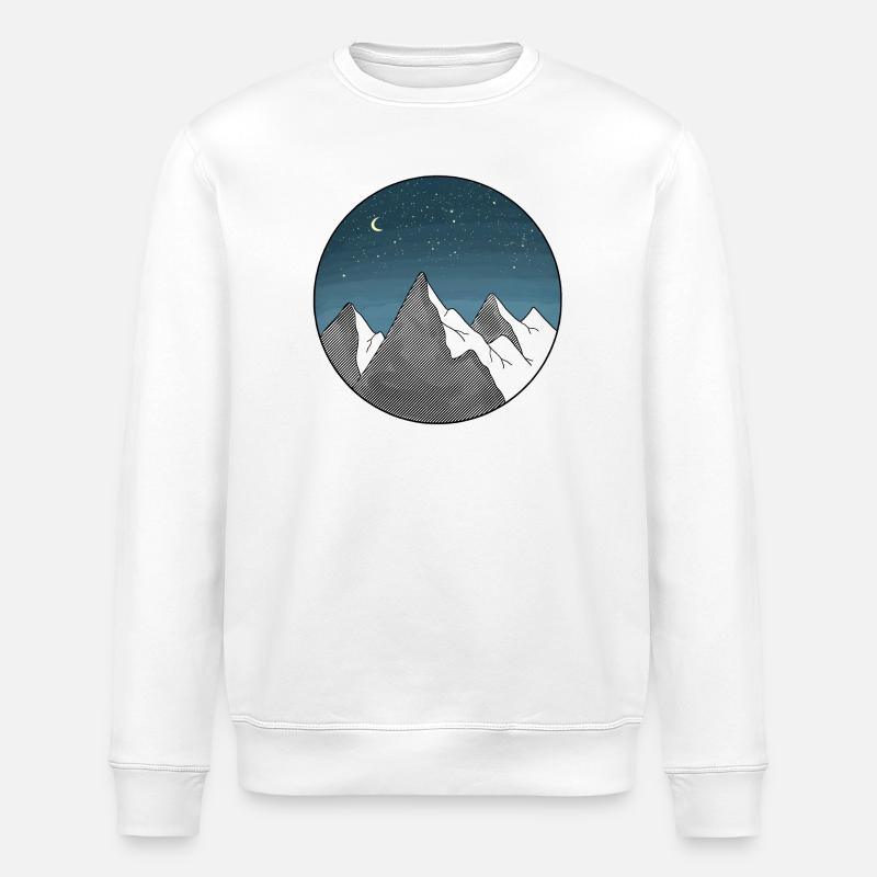 Berg Sternenhimmel - Stanley/Stella Unisex Bio-Sweatshirt ROLLER - Weiß
