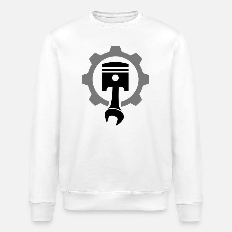 Moteur, piston, engrenage - Sweat bio ROLLER Stanley/Stella Unisexe - blanc