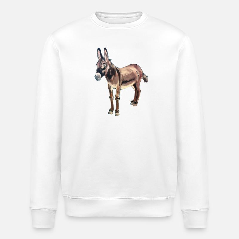 âne - Sweat bio ROLLER Stanley/Stella Unisexe - blanc