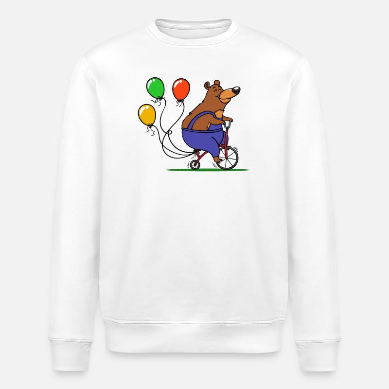 Carnaval de l’ours ballon - Sweat bio ROLLER Stanley/Stella Unisexe - blanc