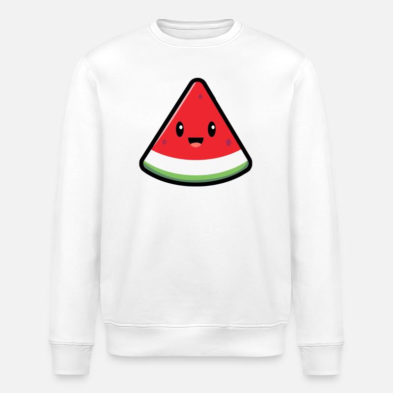 Cute Watermelon - Summer 2026 Cute Gift - Stanley/Stella ROLLER Unisex Organic Sweatshirt - white