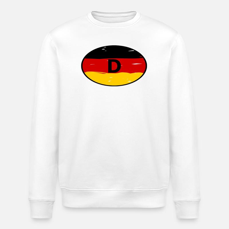 Germany Stickers - Stanley/Stella ROLLER Unisex Organic Sweatshirt - white