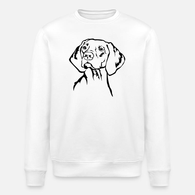 Magyar Vizsla Kopf - Stanley/Stella Unisex Bio-Sweatshirt ROLLER - Weiß