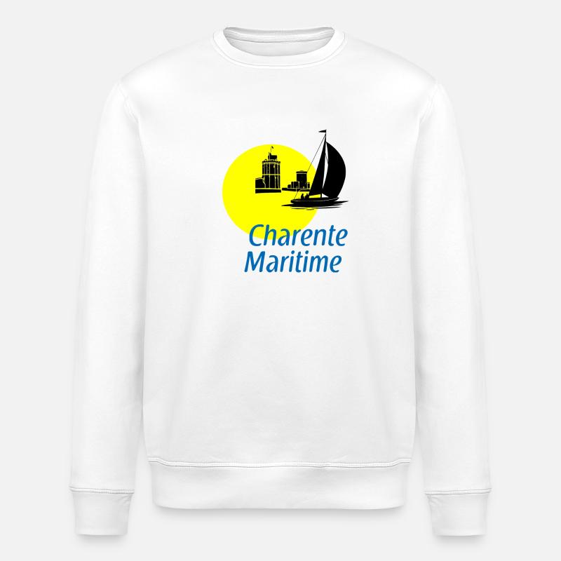 Charente-maritime - Sweat bio ROLLER Stanley/Stella Unisexe - blanc