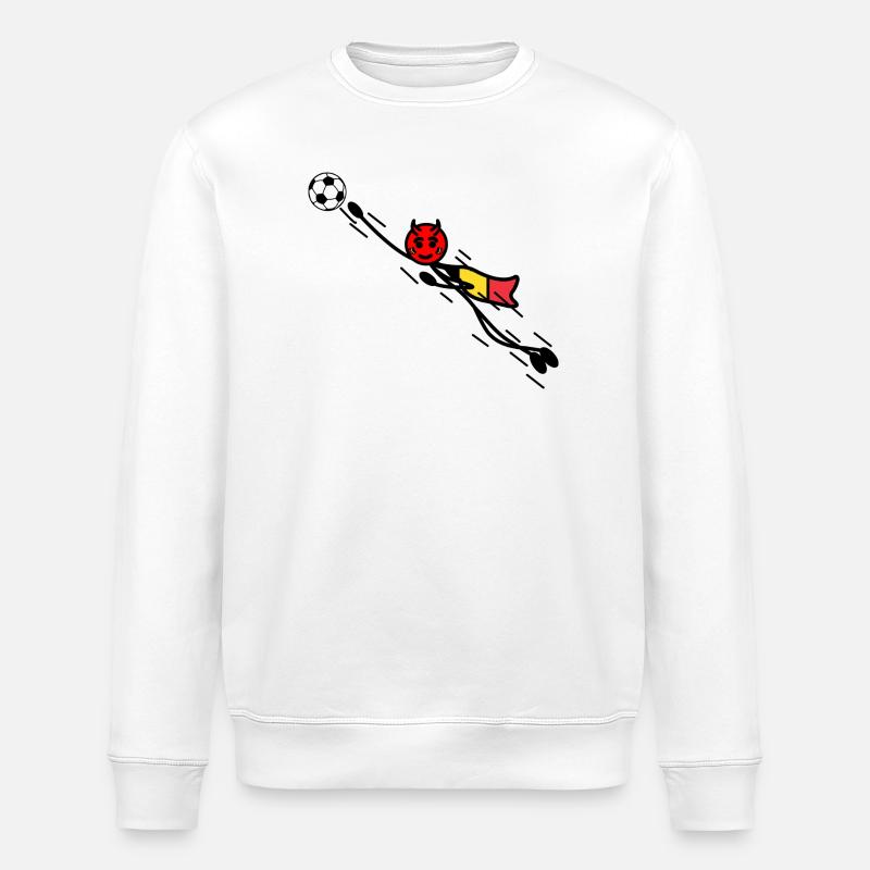 Flying Red Devil Held Keeper - Stanley/Stella Unisex Bio-Sweatshirt ROLLER - Weiß