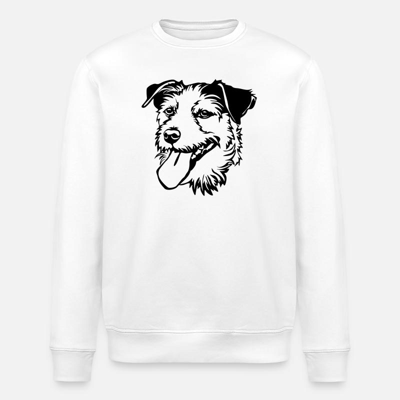 Parson Russel Terrier tête - Sweat bio ROLLER Stanley/Stella Unisexe - blanc