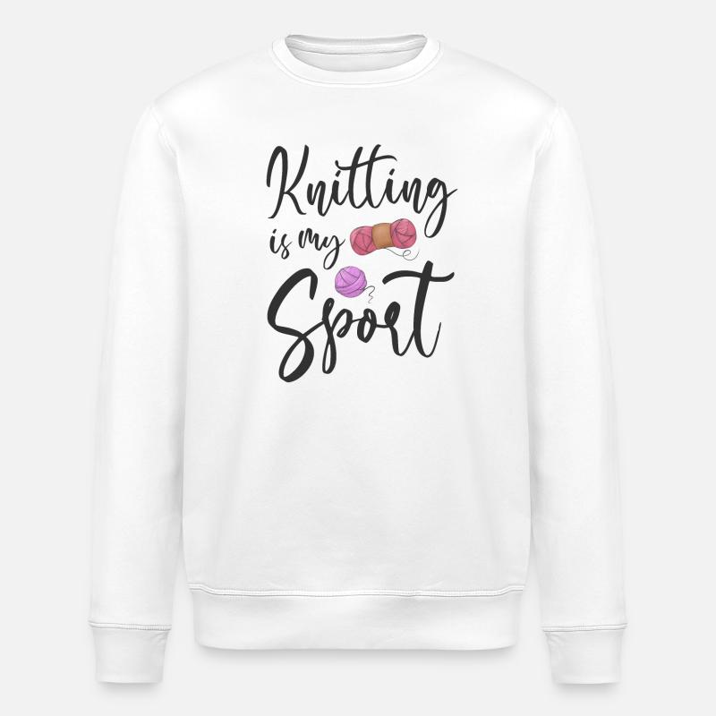 Knitting knitter - Stanley/Stella ROLLER Unisex Organic Sweatshirt - white