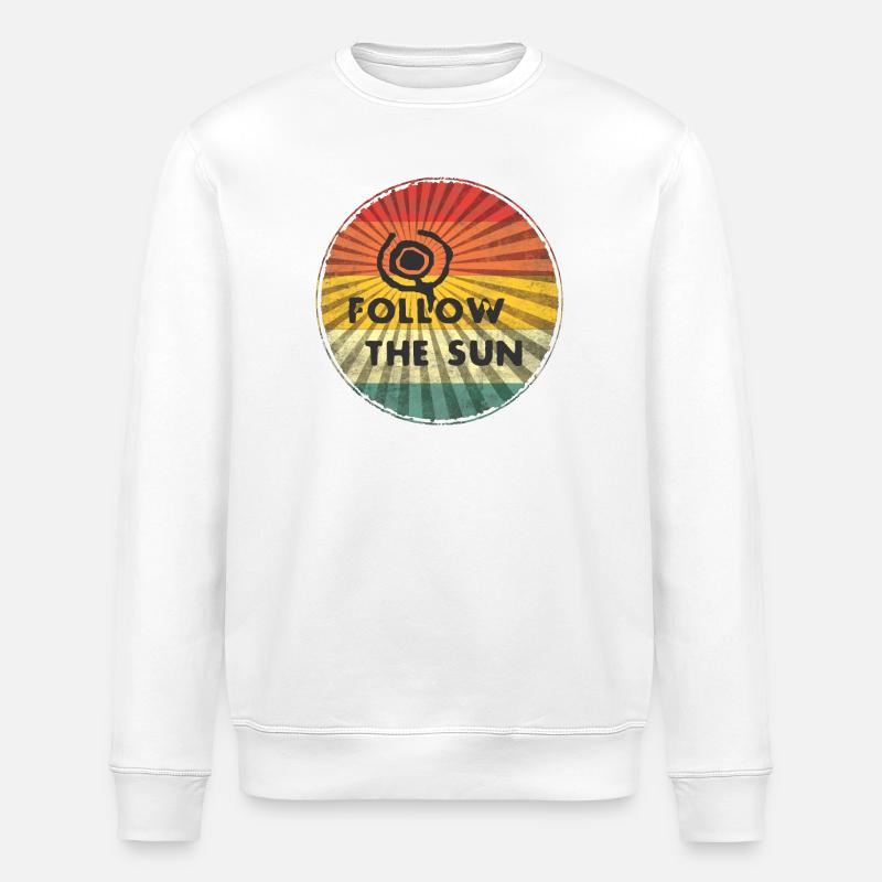 Suivre le soleil - Sweat bio ROLLER Stanley/Stella Unisexe - blanc