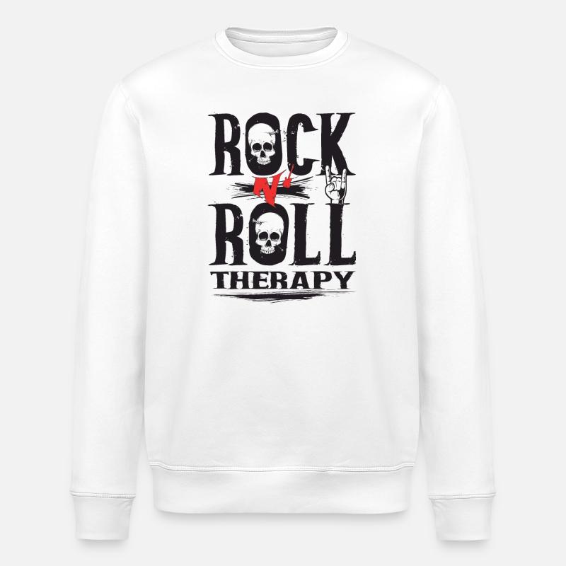 Rock n Roll therapy - Sweat bio ROLLER Stanley/Stella Unisexe - blanc