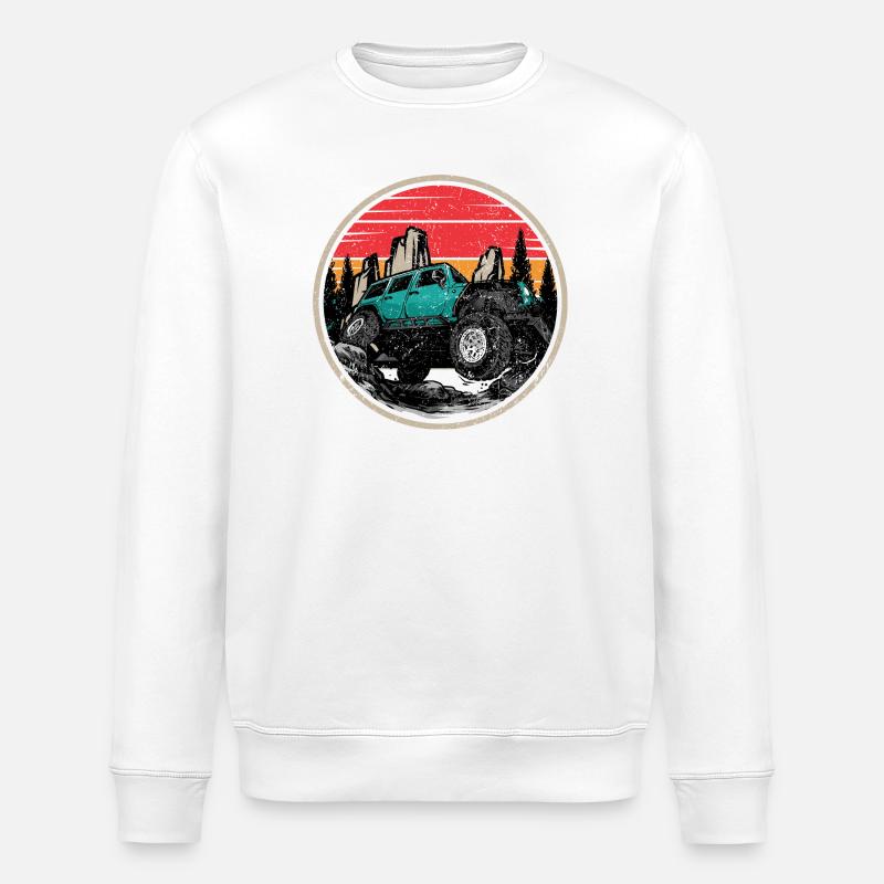 Sunset Trail Offroad-Jeep - Stanley/Stella Unisex Bio-Sweatshirt ROLLER - Weiß