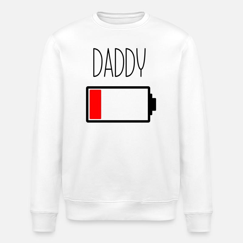 Der Schlagzeug-Papa - Stanley/Stella Unisex Bio-Sweatshirt ROLLER - Weiß