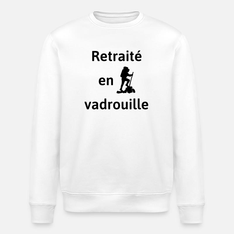retraité en vadrouille randonnée randonneur - Sweat bio ROLLER Stanley/Stella Unisexe - blanc