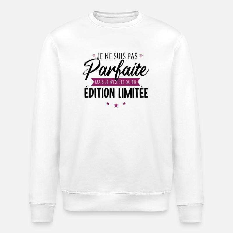 Je ne suis pas parfaite - Sweat bio ROLLER Stanley/Stella Unisexe - blanc