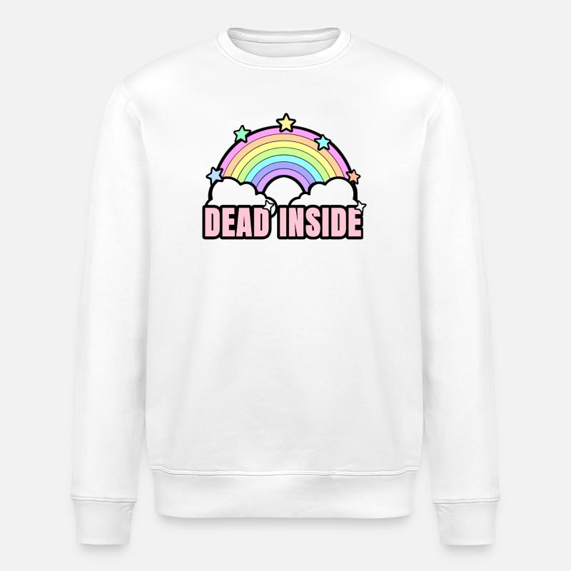 Dead Inside Rainbow - Stanley/Stella ROLLER Unisex Organic Sweatshirt - white