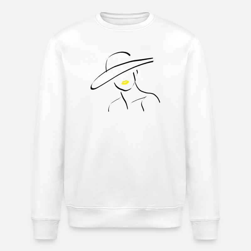 Gelbe Lippen - Stanley/Stella Unisex Bio-Sweatshirt ROLLER - Weiß
