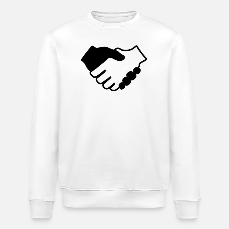 Hands black and white - Stanley/Stella ROLLER Unisex Organic Sweatshirt - white