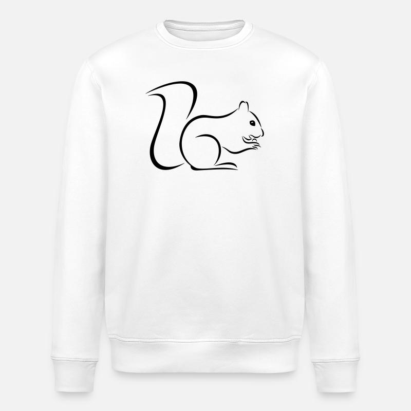 squirrel - Stanley/Stella ROLLER Unisex Organic Sweatshirt - white