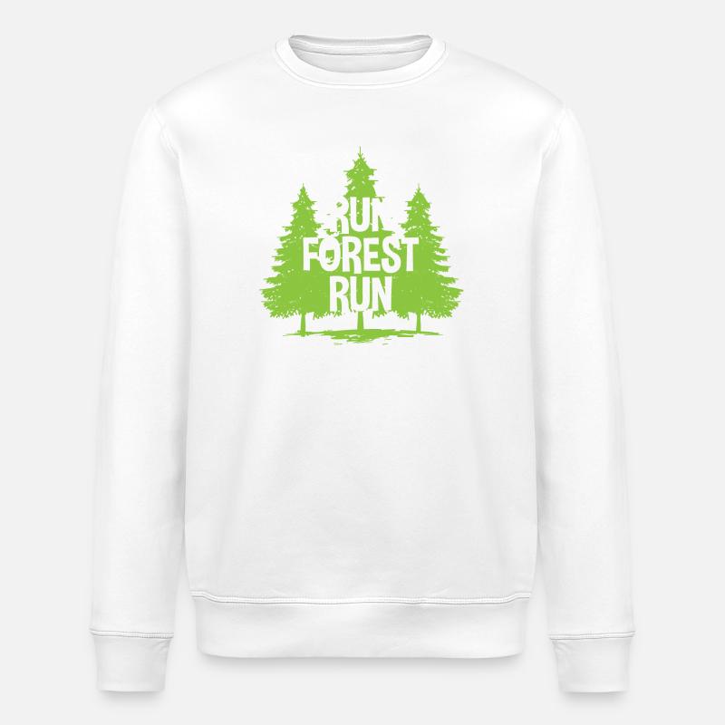 Run Forest Run - Sweat bio ROLLER Stanley/Stella Unisexe - blanc