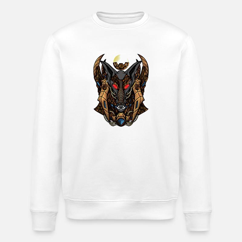 Anubis Steampunk - Stanley/Stella Unisex Bio-Sweatshirt ROLLER - Weiß