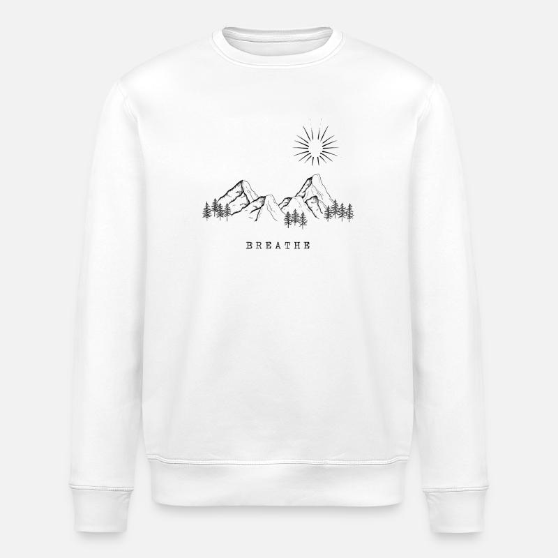 Berglandschaft - Mointain Landscape - Stanley/Stella Unisex Bio-Sweatshirt ROLLER - Weiß