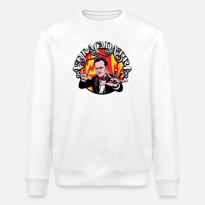 AbraCadabra Retro Illusionist - Stanley/Stella Unisex Bio-Sweatshirt ROLLER - Weiß