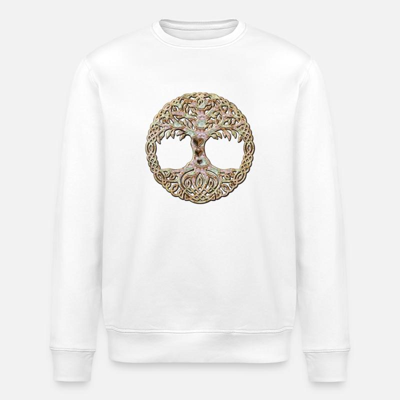 Arbre celtique élégant - Sweat bio ROLLER Stanley/Stella Unisexe - blanc