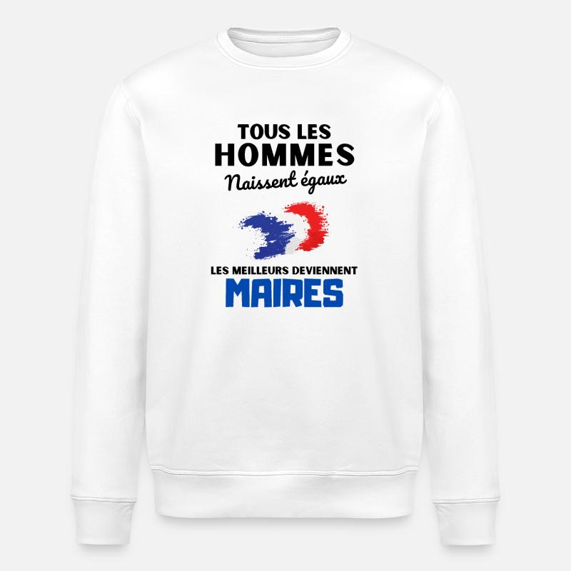 Les meilleurs deviennent maires - Sweat bio ROLLER Stanley/Stella Unisexe - blanc