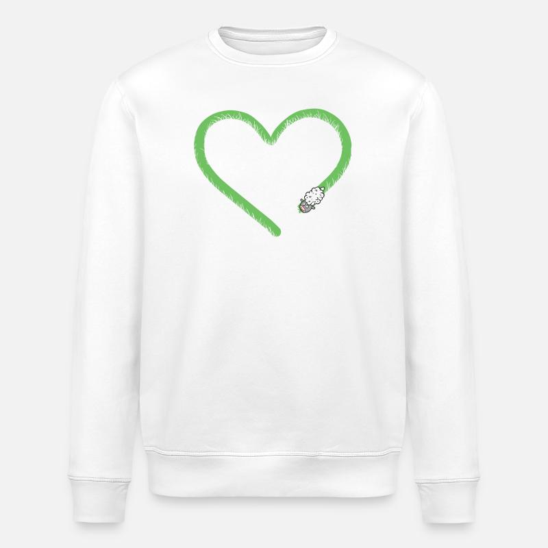 Heart Sheep I Sheep Comic - Stanley/Stella ROLLER Unisex Organic Sweatshirt - white